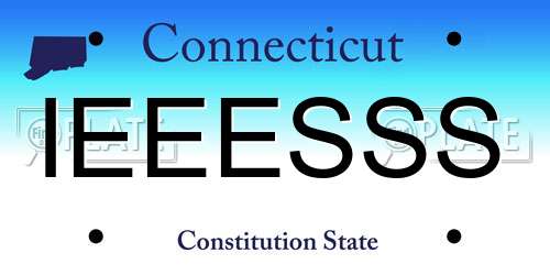 IEEESSS Connecticut License Plate