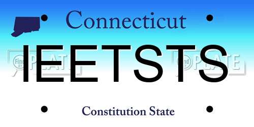 IEETSTS Connecticut License Plate