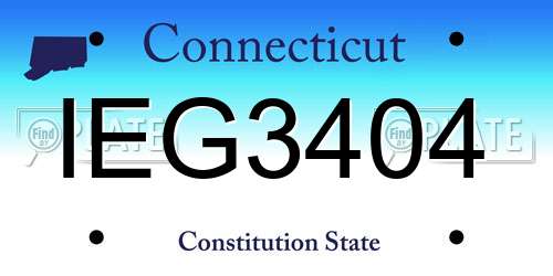 IEG3404 Connecticut License Plate