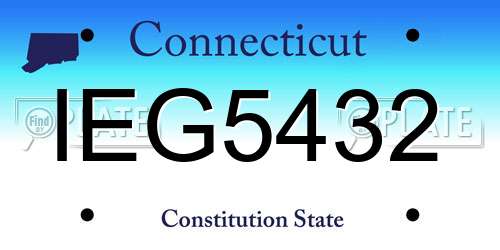 IEG5432 Connecticut License Plate