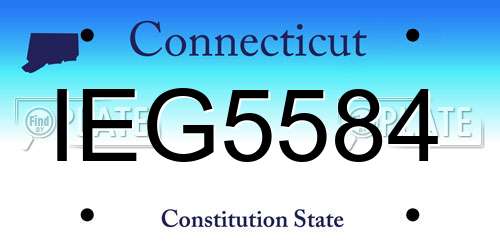 IEG5584 Connecticut License Plate