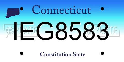 IEG8583 Connecticut License Plate