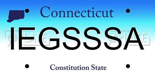 IEGSSSA Connecticut License Plate