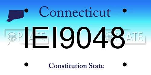 IEI9048 Connecticut License Plate