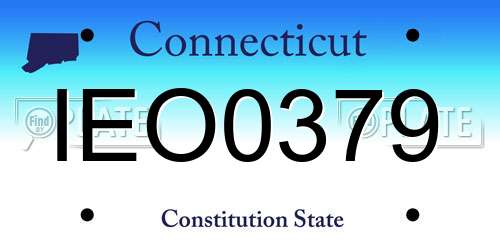 IEO0379 Connecticut License Plate
