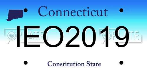 IEO2019 Connecticut License Plate