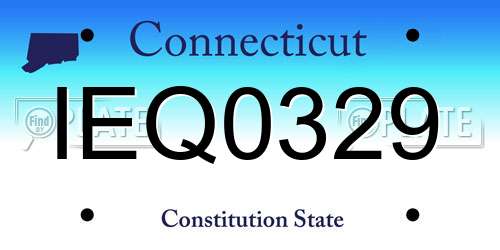 IEQ0329 Connecticut License Plate