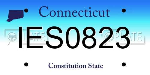 IES0823 Connecticut License Plate
