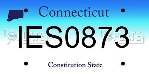 IES0873 Connecticut License Plate