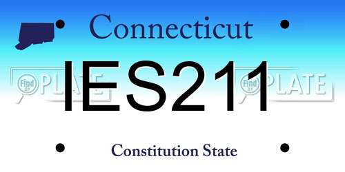 IES211 Connecticut License Plate