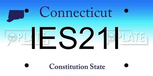 IES21I Connecticut License Plate