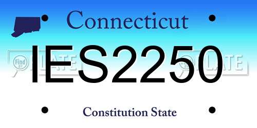 IES2250 Connecticut License Plate
