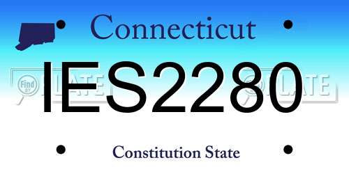 IES2280 Connecticut License Plate