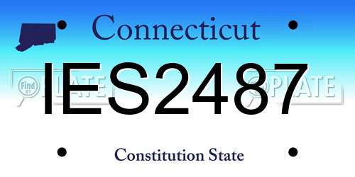 IES2487 Connecticut License Plate