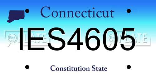 IES4605 Connecticut License Plate