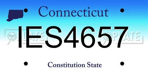 IES4657 Connecticut License Plate