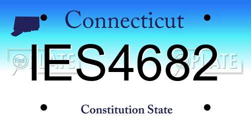 IES4682 Connecticut License Plate