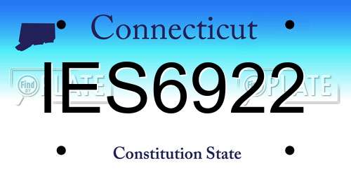 IES6922 Connecticut License Plate