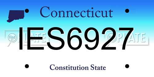 IES6927 Connecticut License Plate