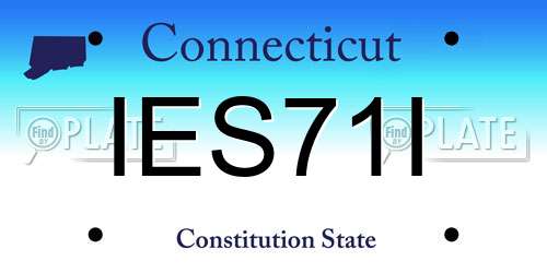 IES71I Connecticut License Plate