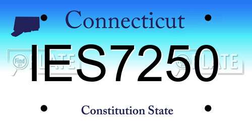 IES7250 Connecticut License Plate