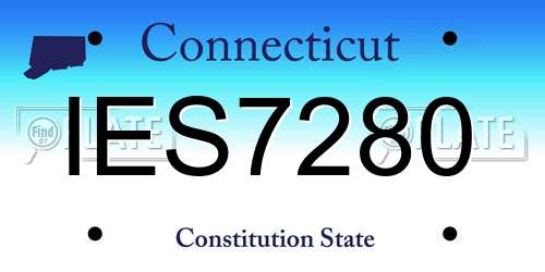 IES7280 Connecticut License Plate