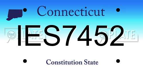 IES7452 Connecticut License Plate