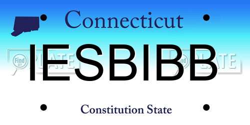 IESBIBB Connecticut License Plate