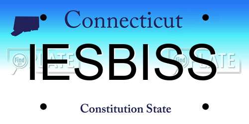 IESBISS Connecticut License Plate