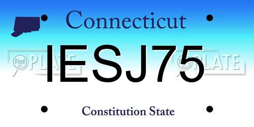 IESJ75 Connecticut License Plate