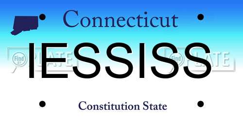 IESSISS Connecticut License Plate
