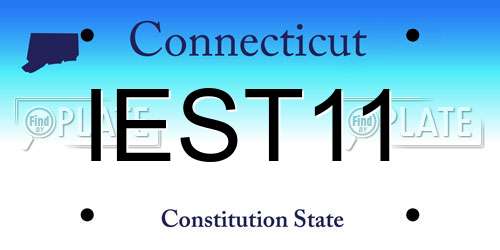 IEST11 Connecticut License Plate