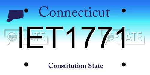 IET1771 Connecticut License Plate