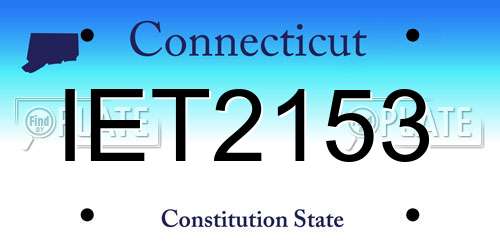 IET2153 Connecticut License Plate