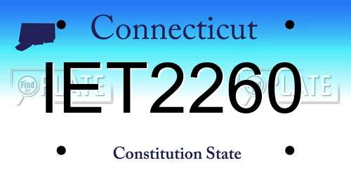 IET2260 Connecticut License Plate