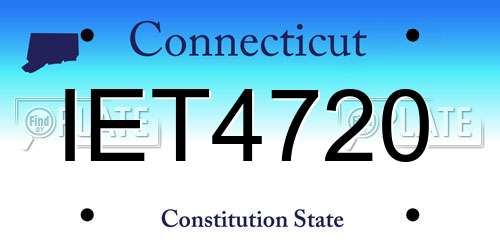 IET4720 Connecticut License Plate