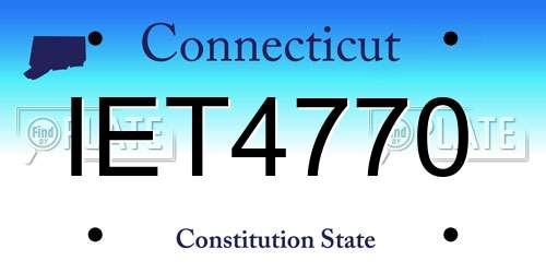 IET4770 Connecticut License Plate