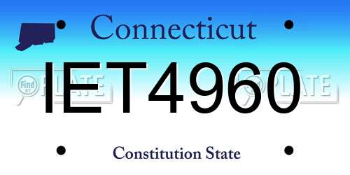 IET4960 Connecticut License Plate