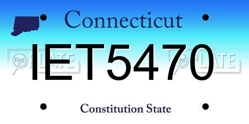 IET5470 Connecticut License Plate