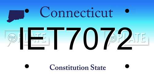 IET7072 Connecticut License Plate