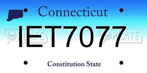 IET7077 Connecticut License Plate