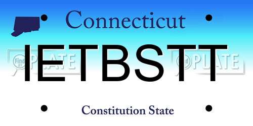 IETBSTT Connecticut License Plate
