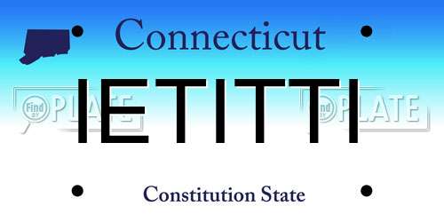 IETITTI Connecticut License Plate