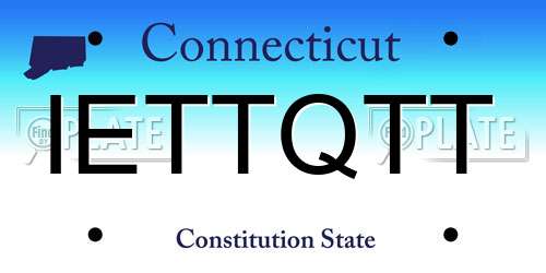 IETTQTT Connecticut License Plate