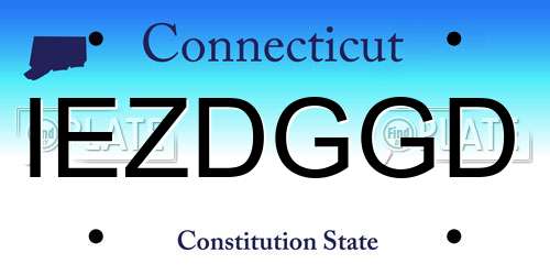 IEZDGGD Connecticut License Plate