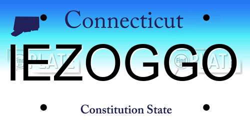 IEZOGGO Connecticut License Plate
