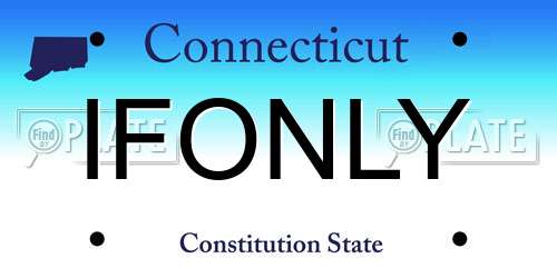 IFONLY Connecticut License Plate