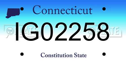 IG02258 Connecticut License Plate