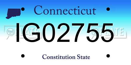 IG02755 Connecticut License Plate