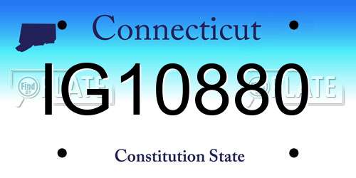 IG10880 Connecticut License Plate